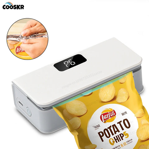 Mini-scelleuse thermique pour refermer un sachet alimentaire